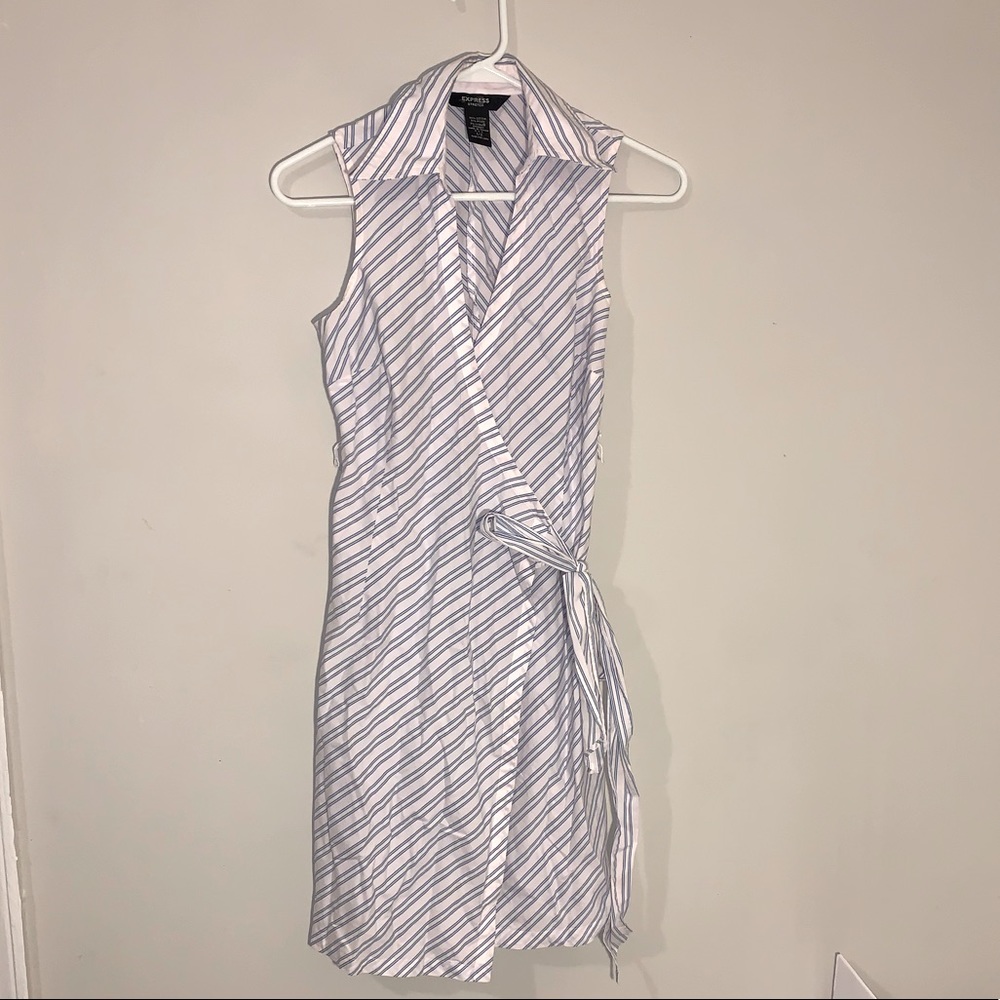 Striped Wrap know dress